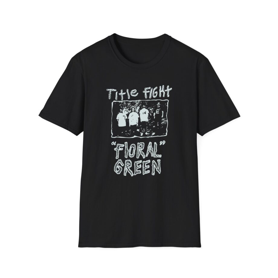 Title Fight Floral Green Unisex Softstyle T-Shirt