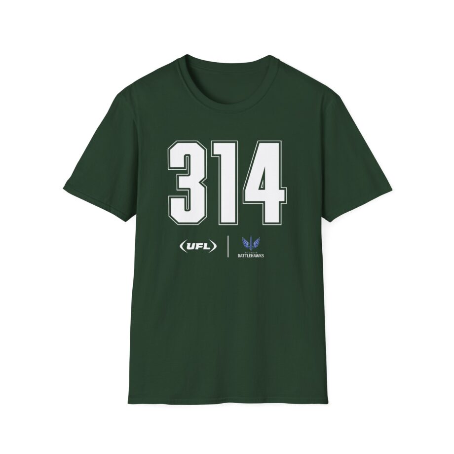 St. Louis Battlehawks Area Code Unisex Softstyle T-shirt