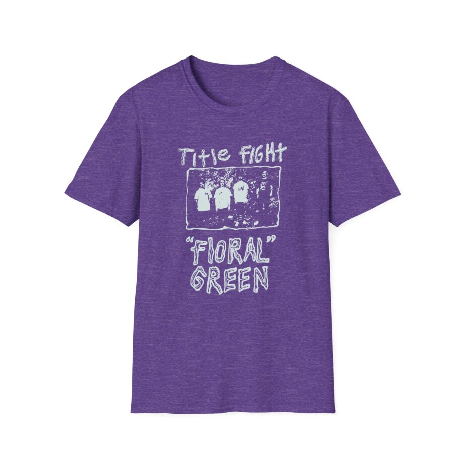 Title Fight Floral Green Unisex Softstyle T-Shirt