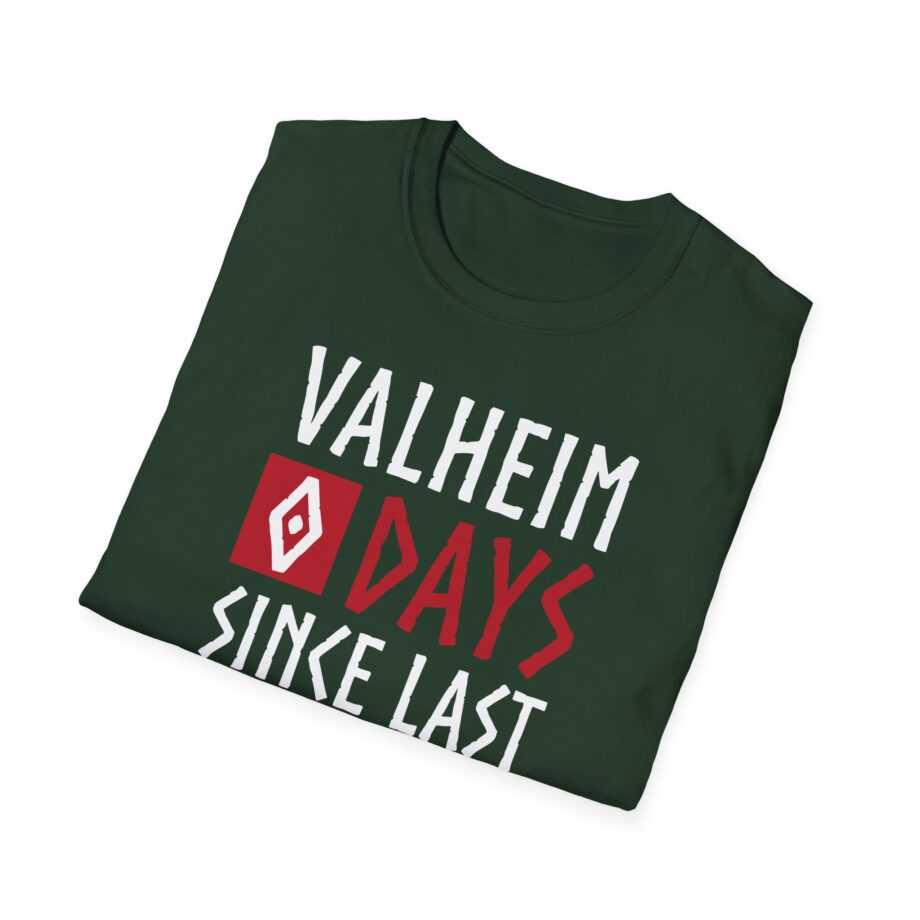 Valheim 0 Days Since Last Accident  Unisex Softstyle T-shirt