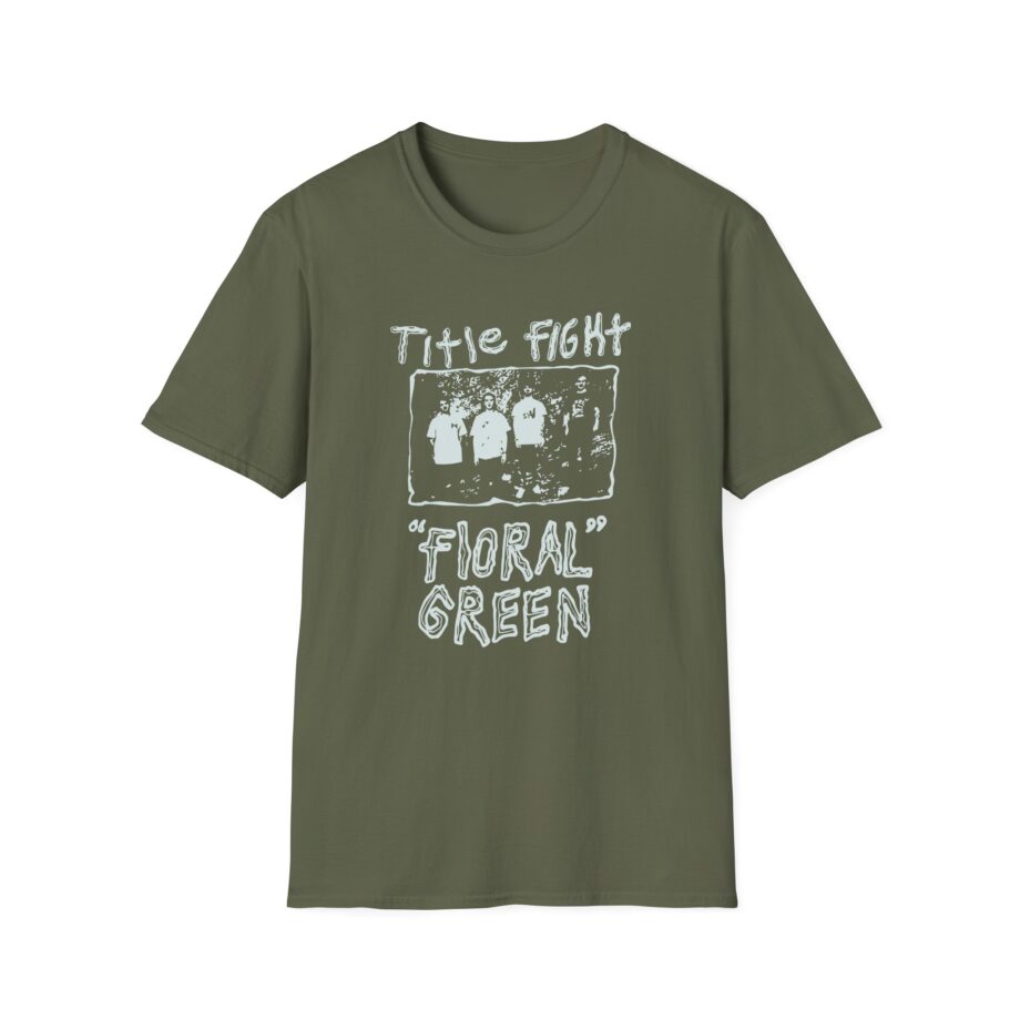 Title Fight Floral Green Unisex Softstyle T-Shirt
