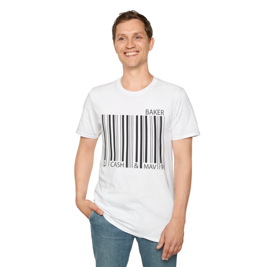 Maverick Barcode Baker Unisex Softstyle T-shirt