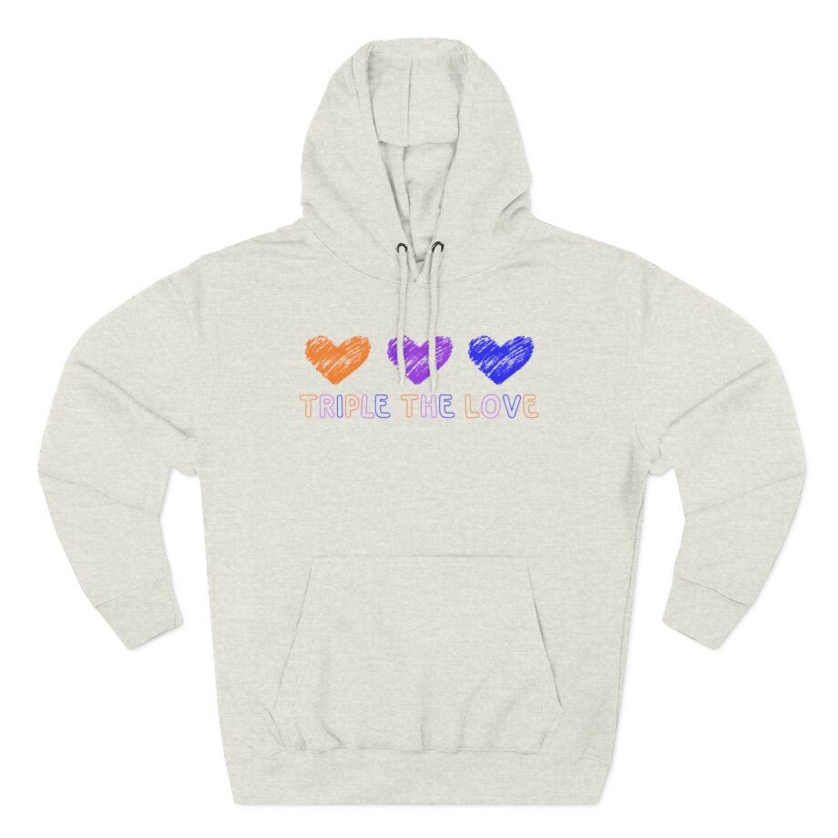Fresh Love Triple the Love  Three-Panel Fleece Hoodie