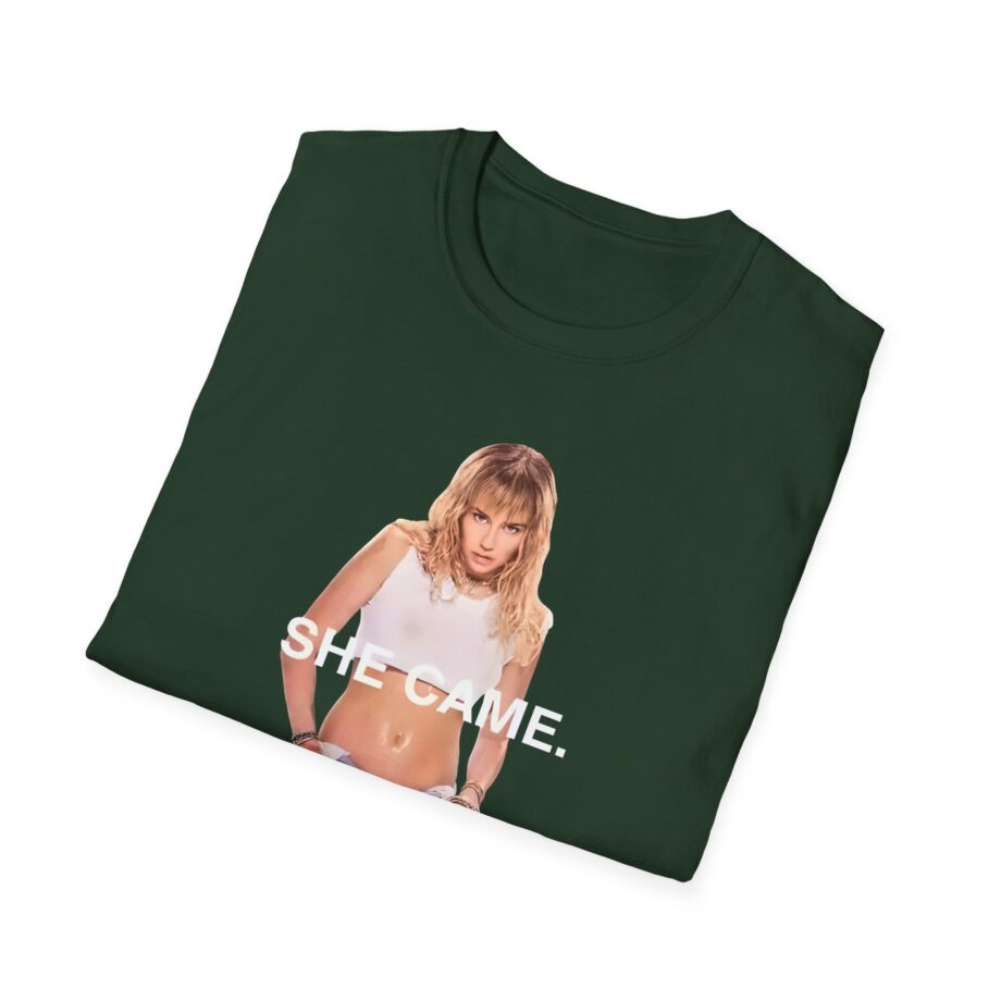 Miley Cyrus She Came Black Unisex Softstyle T-Shirt