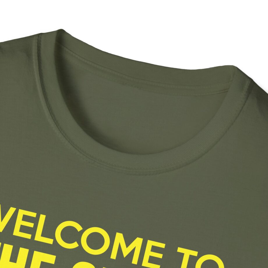 Bleachers  Welcome to the Greek Now, Go Home Unisex Softstyle T-shirt