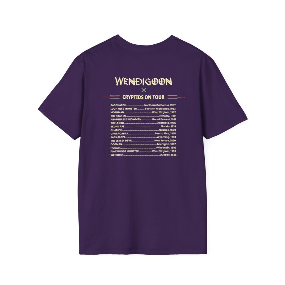 Wendigoon Cryptids on Tour Unisex Softstyle Tee