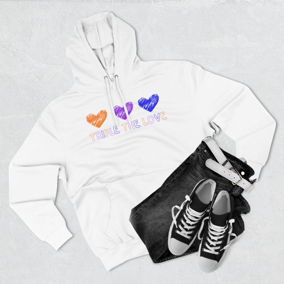 Fresh Love Triple the Love  Three-Panel Fleece Hoodie