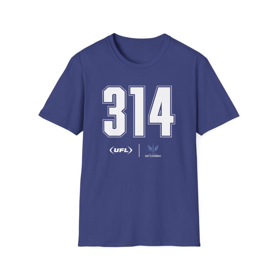 St. Louis Battlehawks Area Code Unisex Softstyle T-shirt