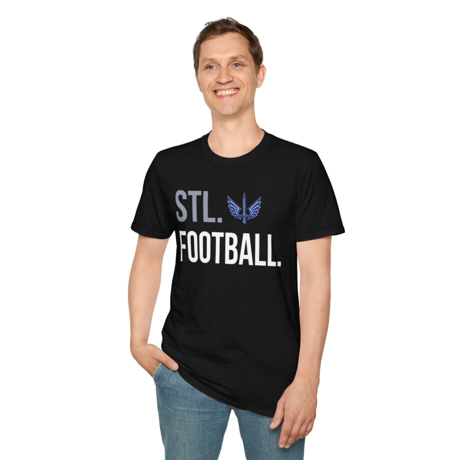 St. Louis Battlehawks 108 Stitches Football Spiral Unisex Softstyle T-shirt