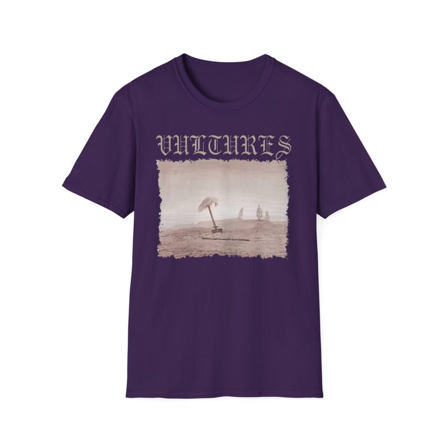 Vultures Graphic Unisex Softstyle T-Shirt - Edgy Vintage Art Tee