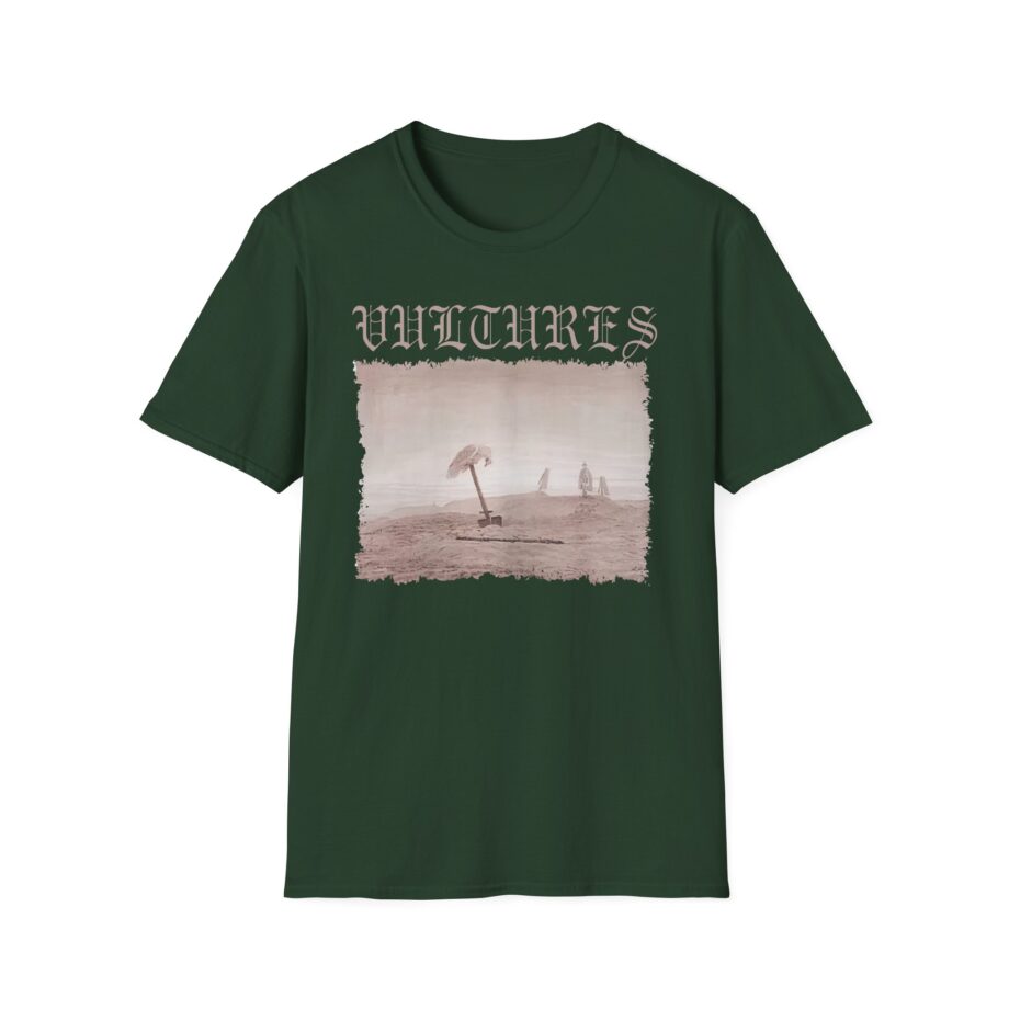 Vultures Graphic Unisex Softstyle T-Shirt - Edgy Vintage Art Tee