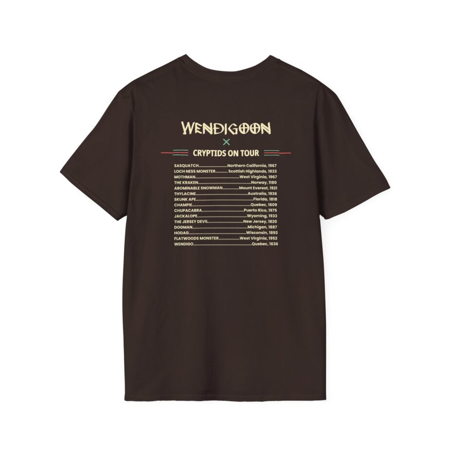 Wendigoon Cryptids on Tour Unisex Softstyle Tee