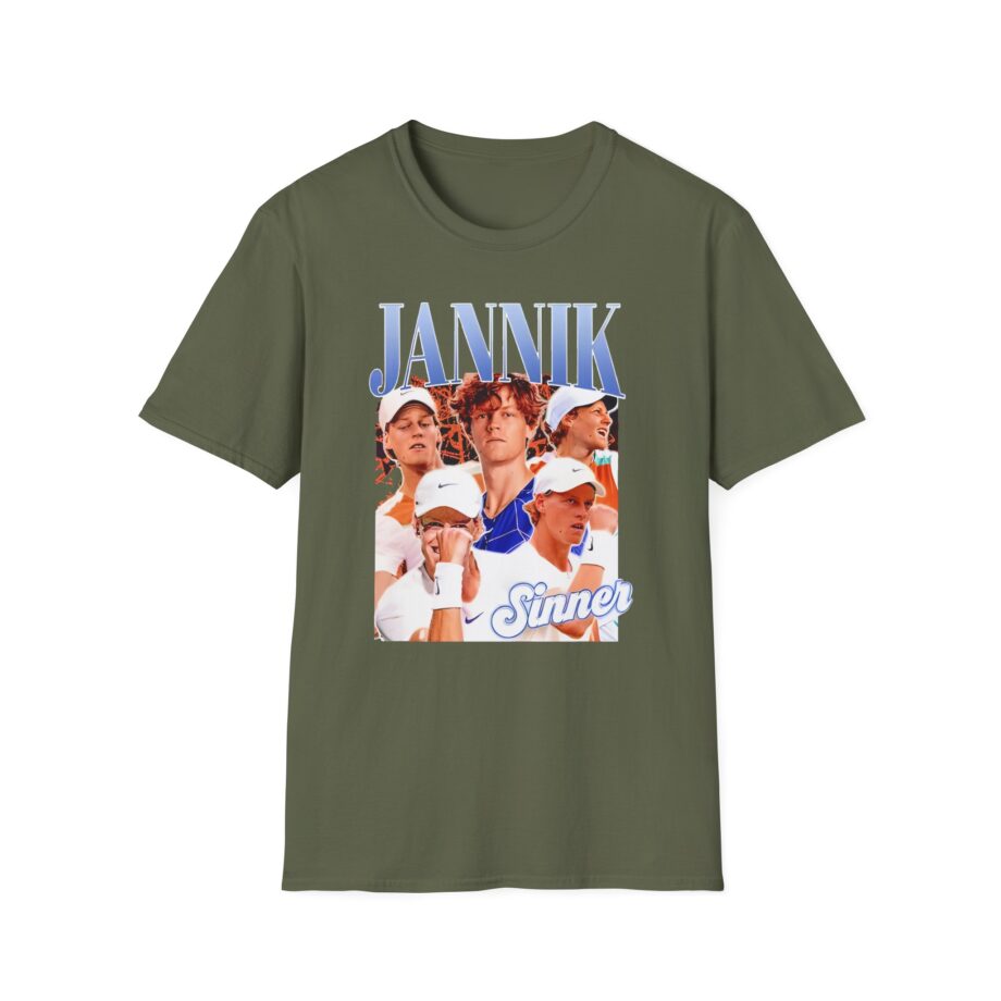 Jannik Sinner Retro Art Unisex Softstyle T-Shirt