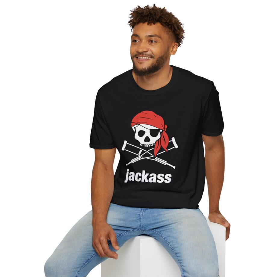 Jackass Skull and Crutches Unisex Softstyle T-Shirt