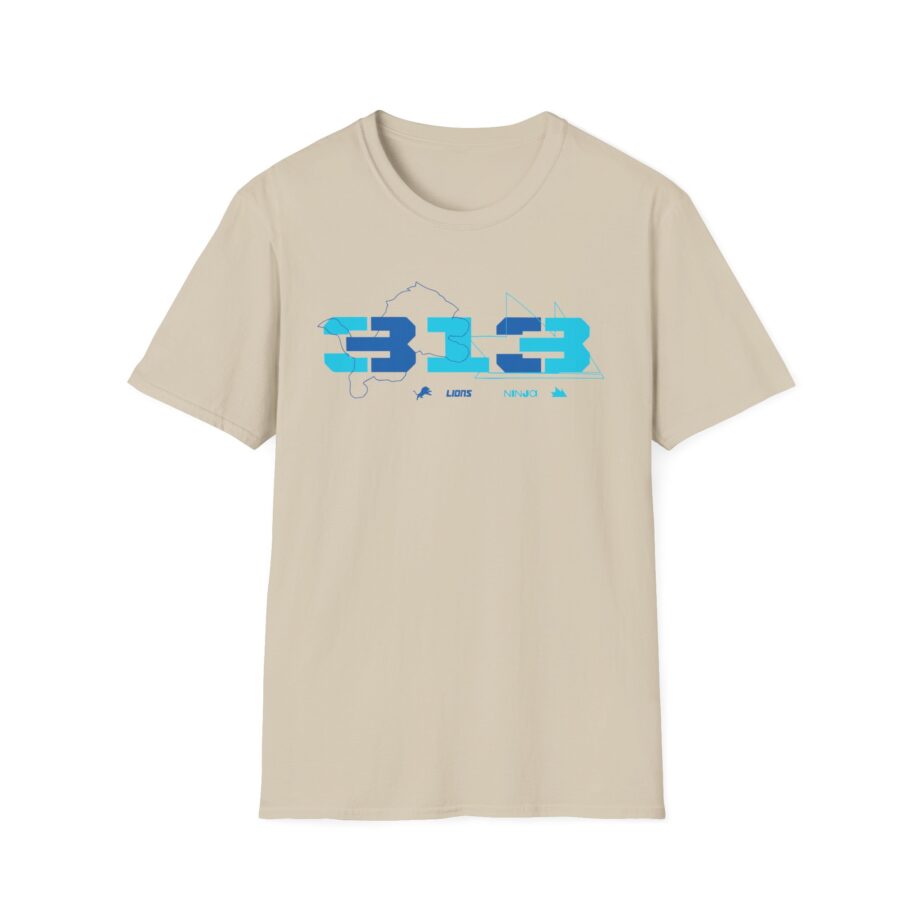 Ninja Detroit Lions Unisex Softstyle T-Shirt