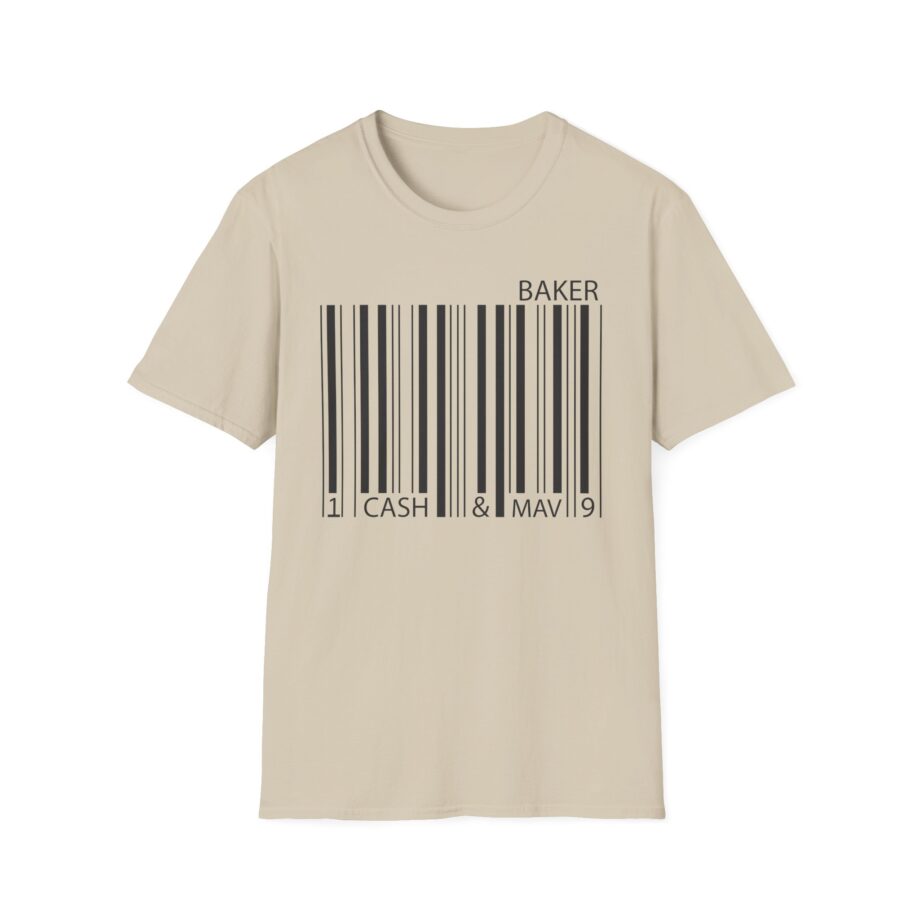Maverick Barcode Baker Unisex Softstyle T-shirt