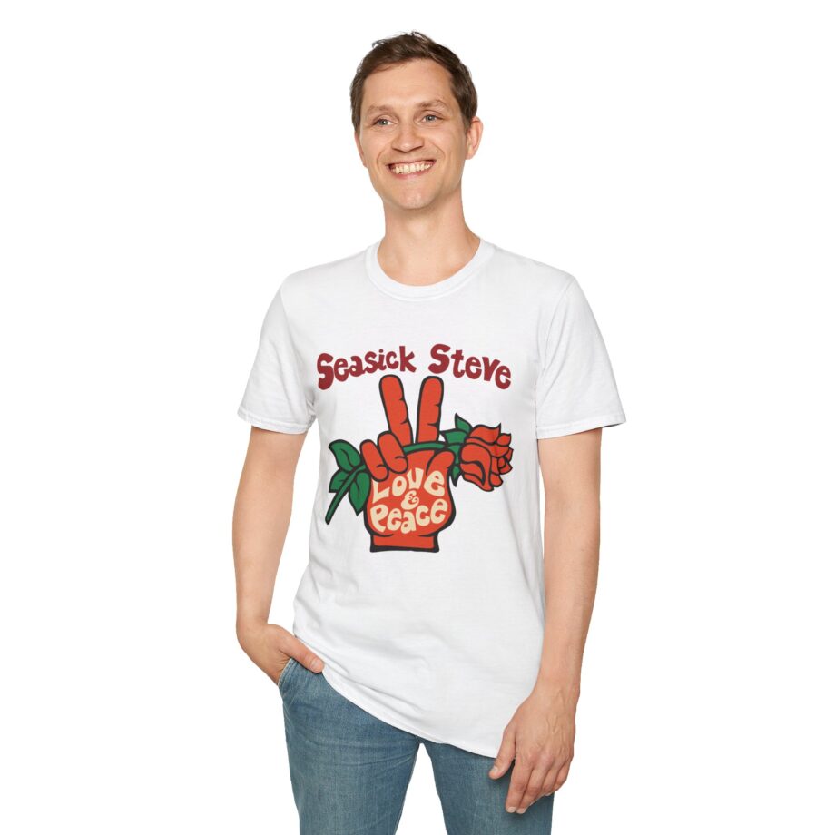 Seasick Steve Love & Peace Unisex Softstyle T-Shirt