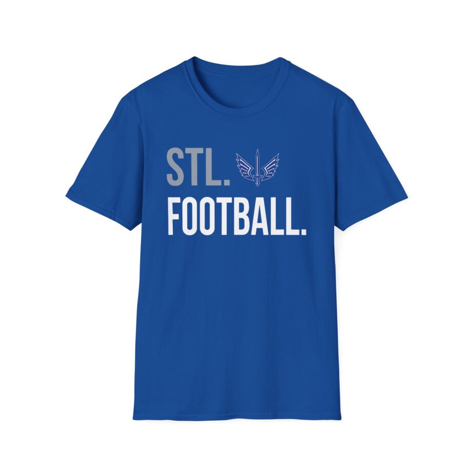 St. Louis Battlehawks 108 Stitches Football Spiral Unisex Softstyle T-shirt