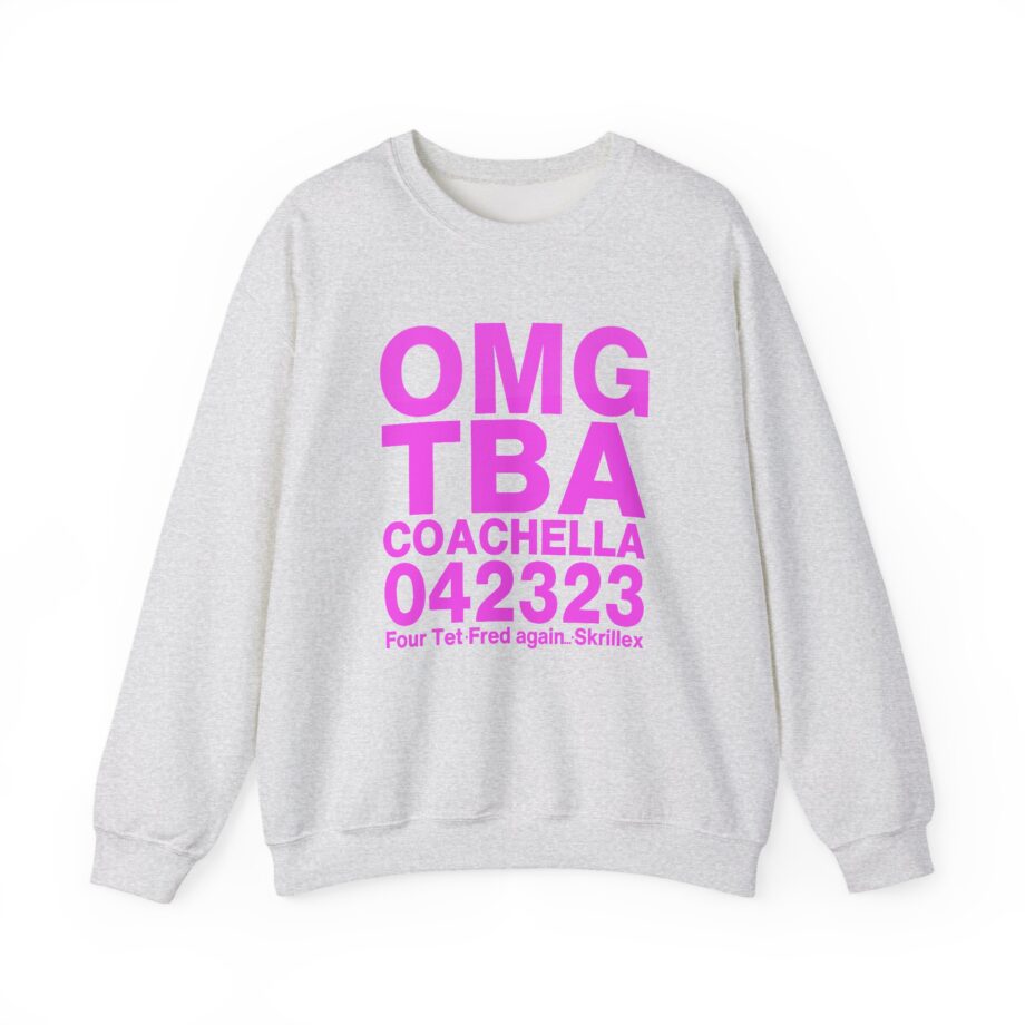 Skrillex OMG ТВА COACHELLA 042323 Four Tet. Fred again Unisex Heavy Blend™ Crewneck Sweatshirt