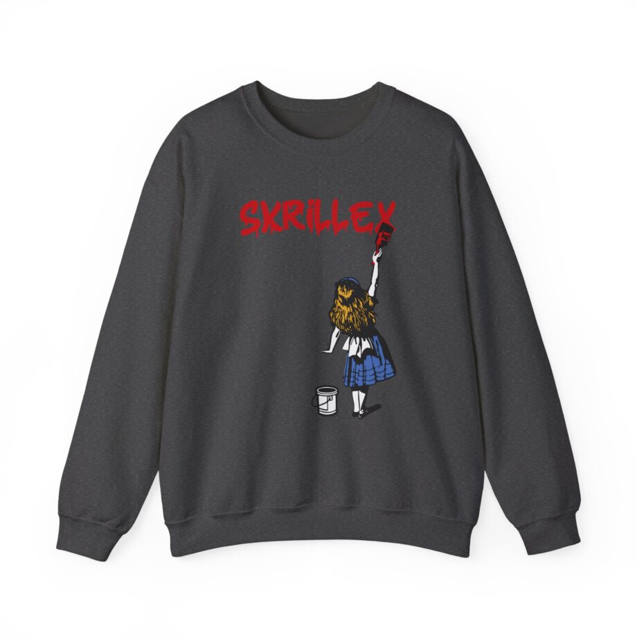 Skrillex red girl Unisex Heavy Blend™ Crewneck Sweatshirt
