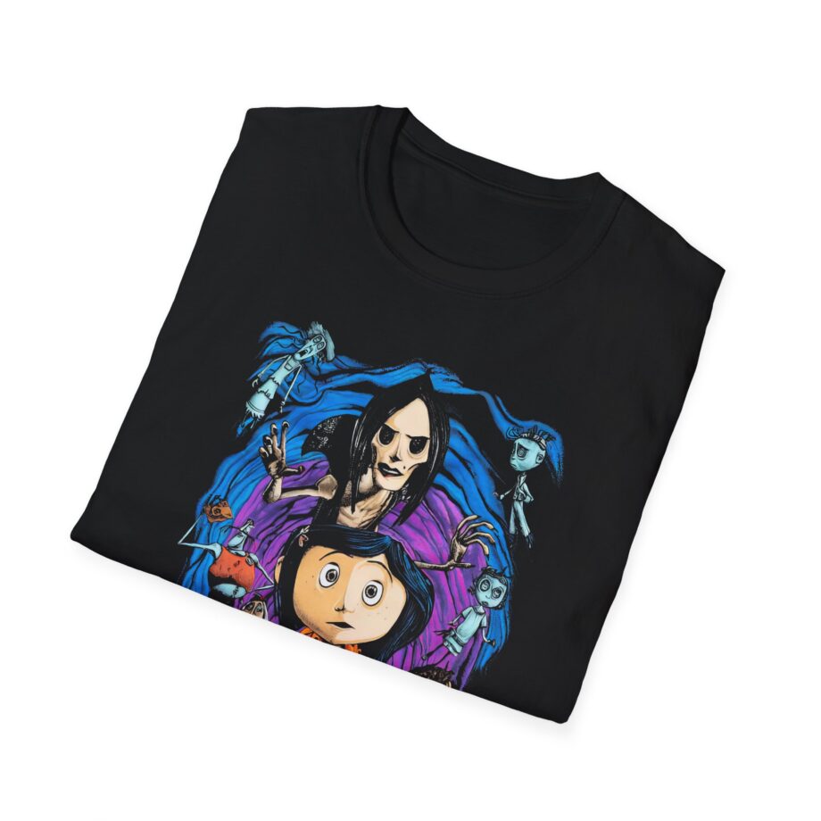 Coraline Spiral Tunnel Character Unisex Softstyle T-shirt