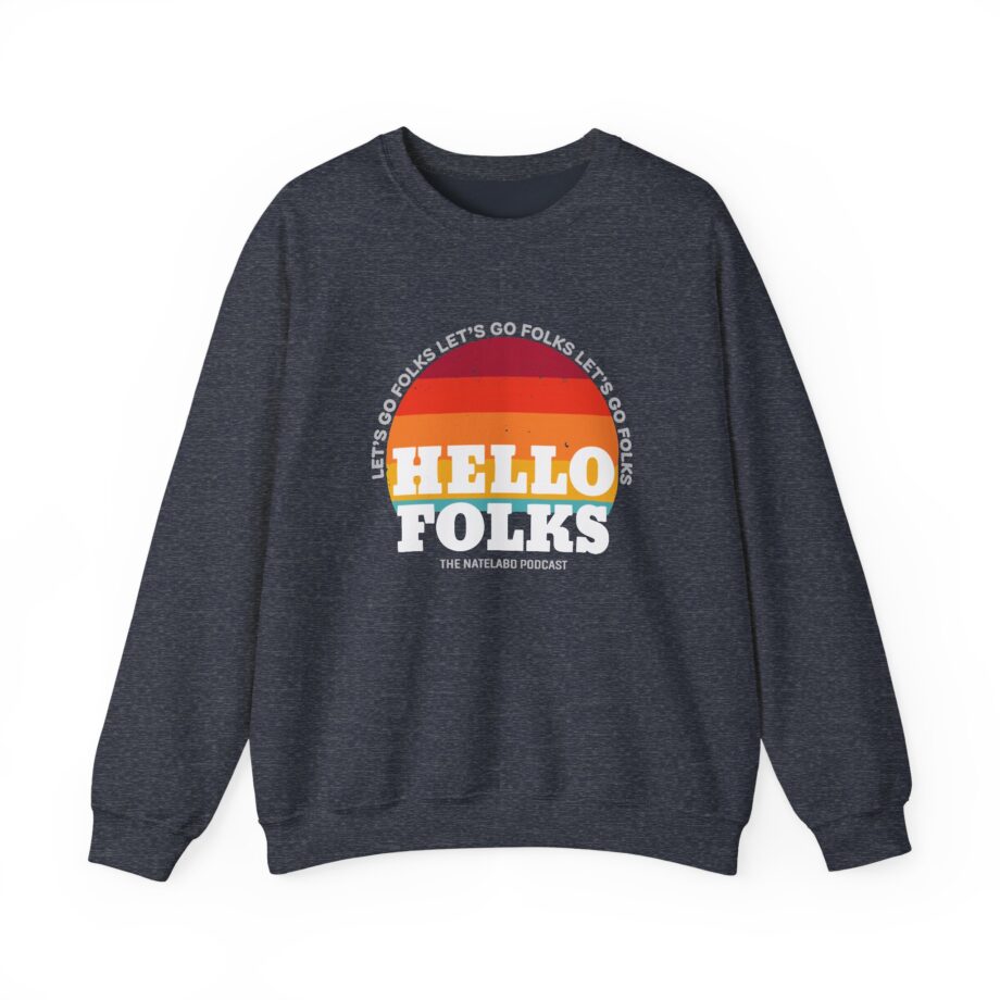 Nate Bargatze Hello Folks Unisex Heavy Blend™ Crewneck Sweatshirt