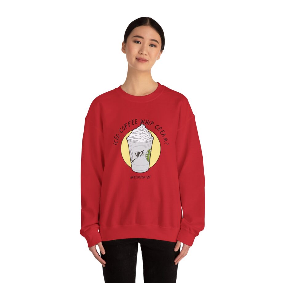 Nate Bargatze - Iced Coffee Whip Cream? Unisex Heavy Blend™ Crewneck Sweatshirt