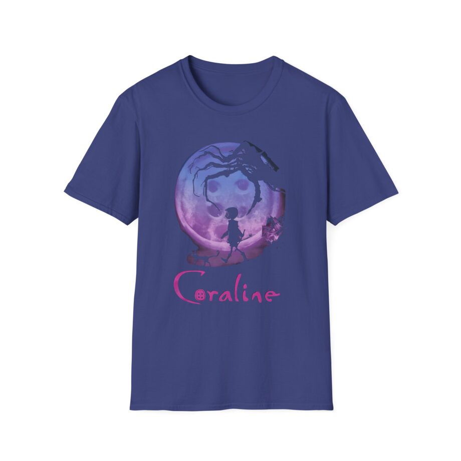 Coraline Button Moon Jumbo Print Unisex Softstyle T-shirt