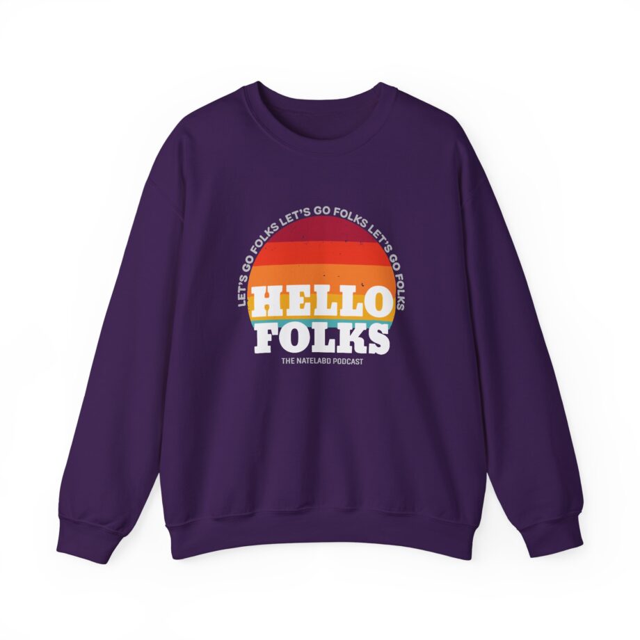 Nate Bargatze Hello Folks Unisex Heavy Blend™ Crewneck Sweatshirt
