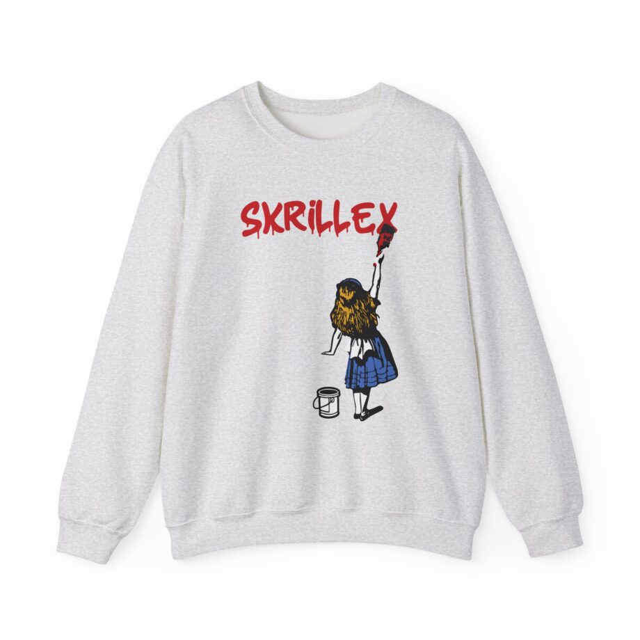 Skrillex red girl Unisex Heavy Blend™ Crewneck Sweatshirt