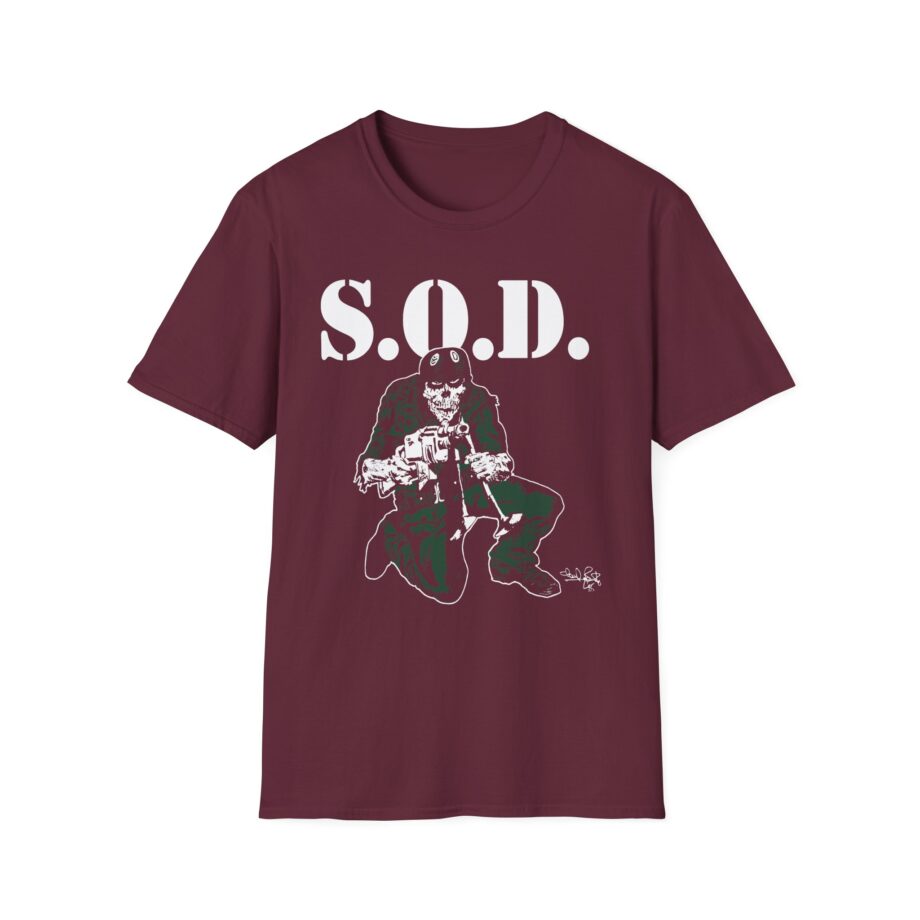 S.o.d. Stormtroopers of Death Schism Tour "85" Speak English or Die Unisex Softstyle T-shirt