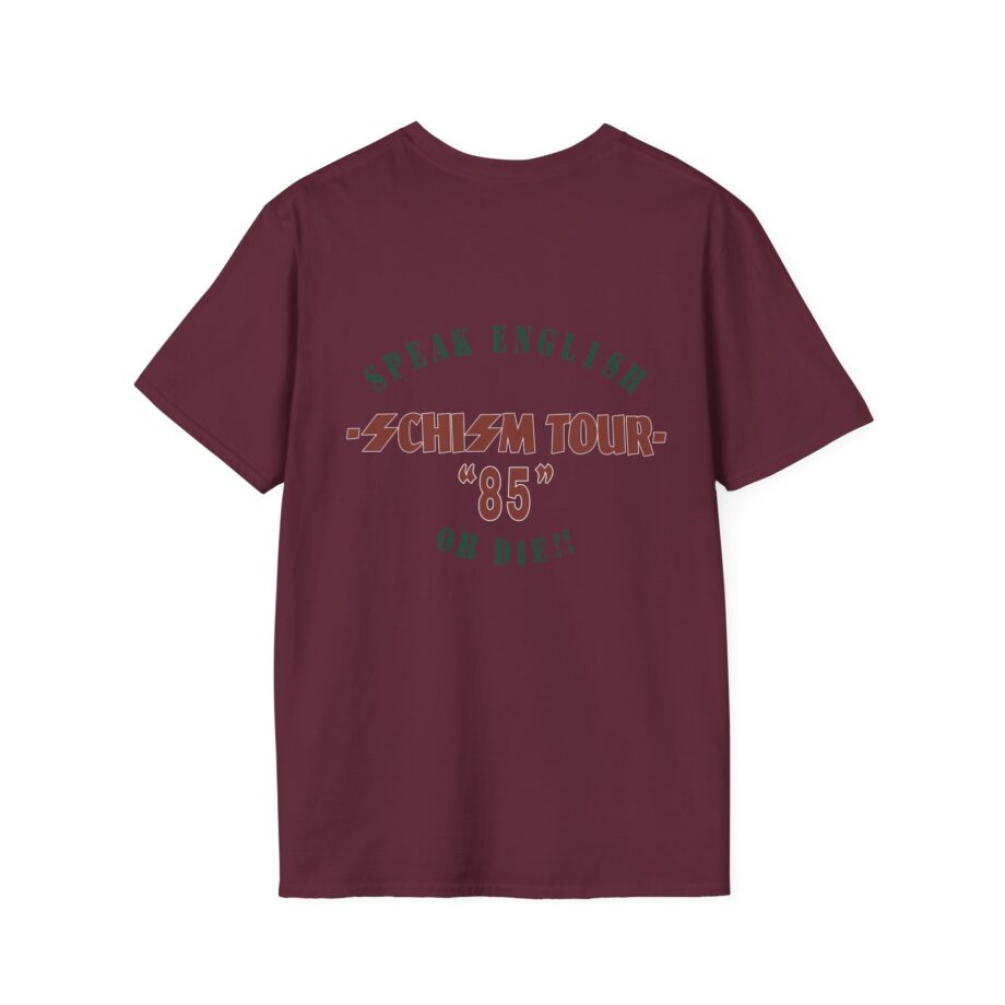 S.o.d. Stormtroopers of Death Schism Tour "85" Speak English or Die Unisex Softstyle T-shirt