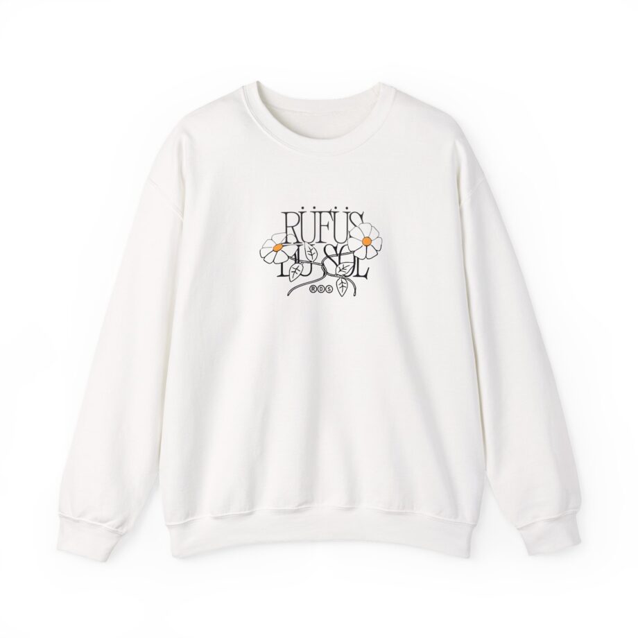 Rufus Du Sol Flower Ecru Unisex Heavy Blend™ Crewneck Sweatshirt