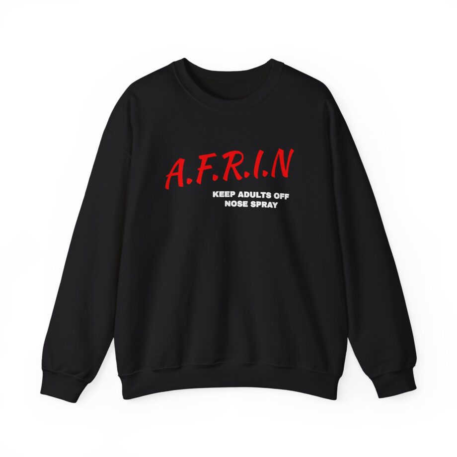 Nate Bargatze Afrin Keep Adults of Nose Spray Unisex Heavy Blend™ Crewneck Sweatshirt