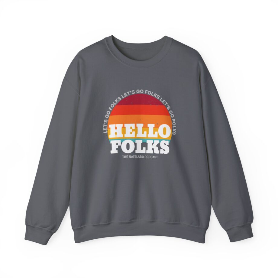Nate Bargatze Hello Folks Unisex Heavy Blend™ Crewneck Sweatshirt