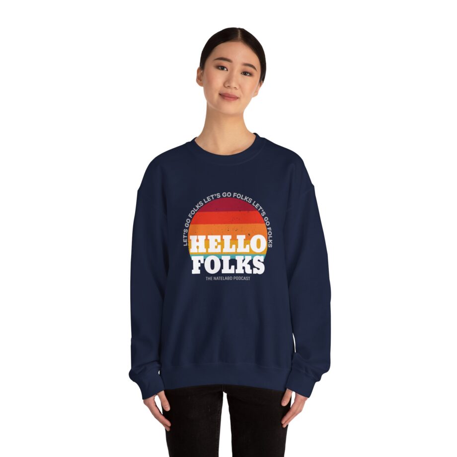 Nate Bargatze Hello Folks Unisex Heavy Blend™ Crewneck Sweatshirt