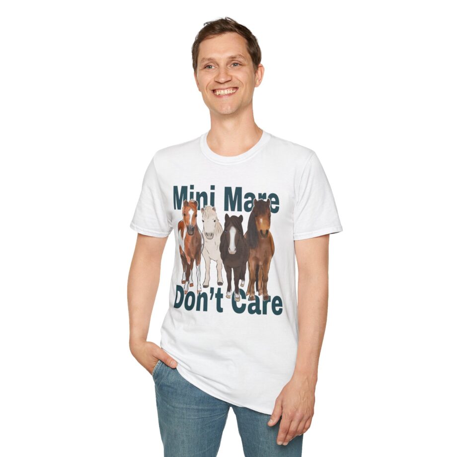 Katie Van Slyke Mini Mare Don't Care Unisex Softstyle T-shirt