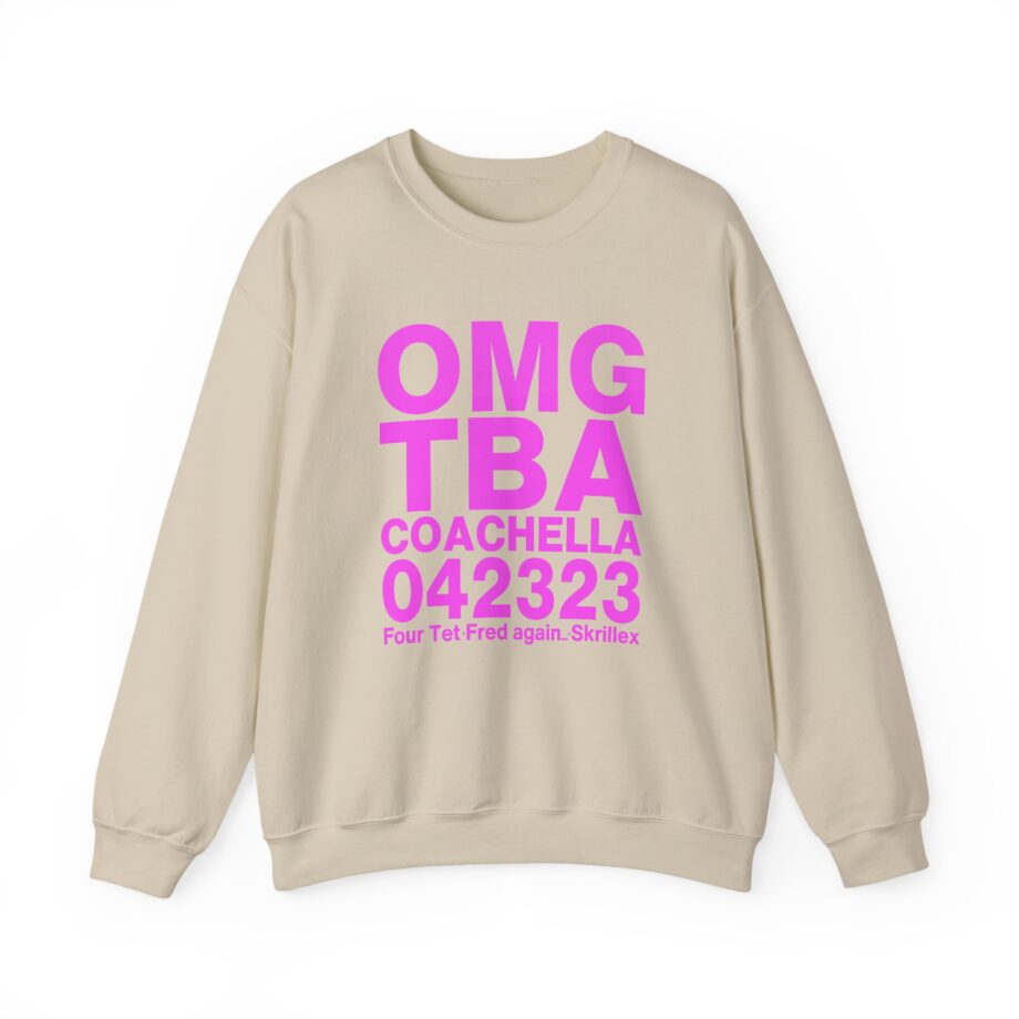 Skrillex OMG ТВА COACHELLA 042323 Four Tet. Fred again Unisex Heavy Blend™ Crewneck Sweatshirt