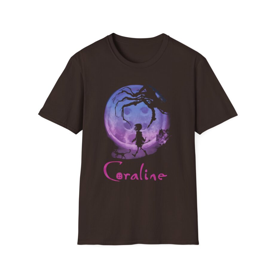 Coraline Button Moon Jumbo Print Unisex Softstyle T-shirt
