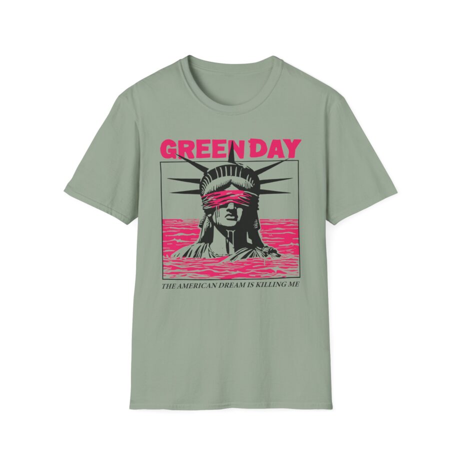 Green Day Lady Liberty Unisex Softstyle T-shirt