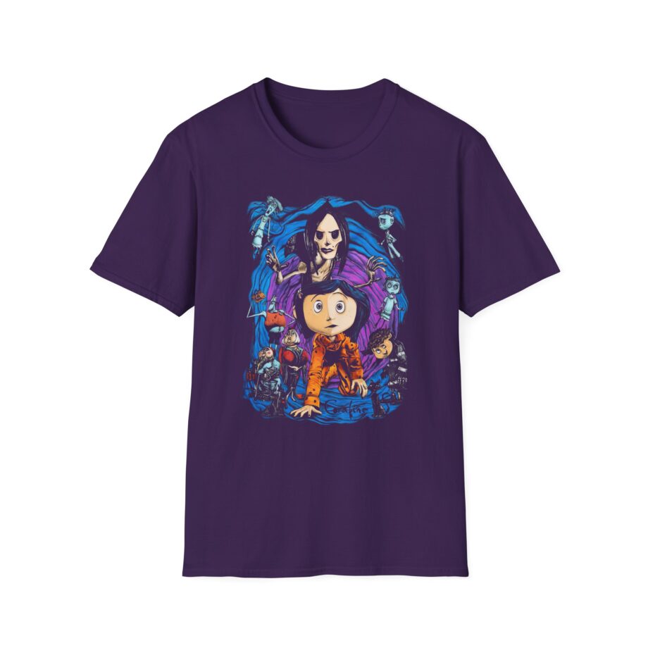 Coraline Spiral Tunnel Character Unisex Softstyle T-shirt