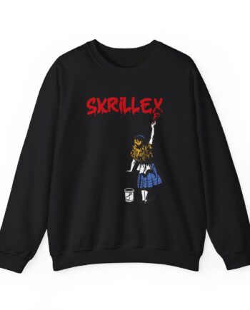 Skrillex red girl Unisex Heavy Blend™ Crewneck Sweatshirt