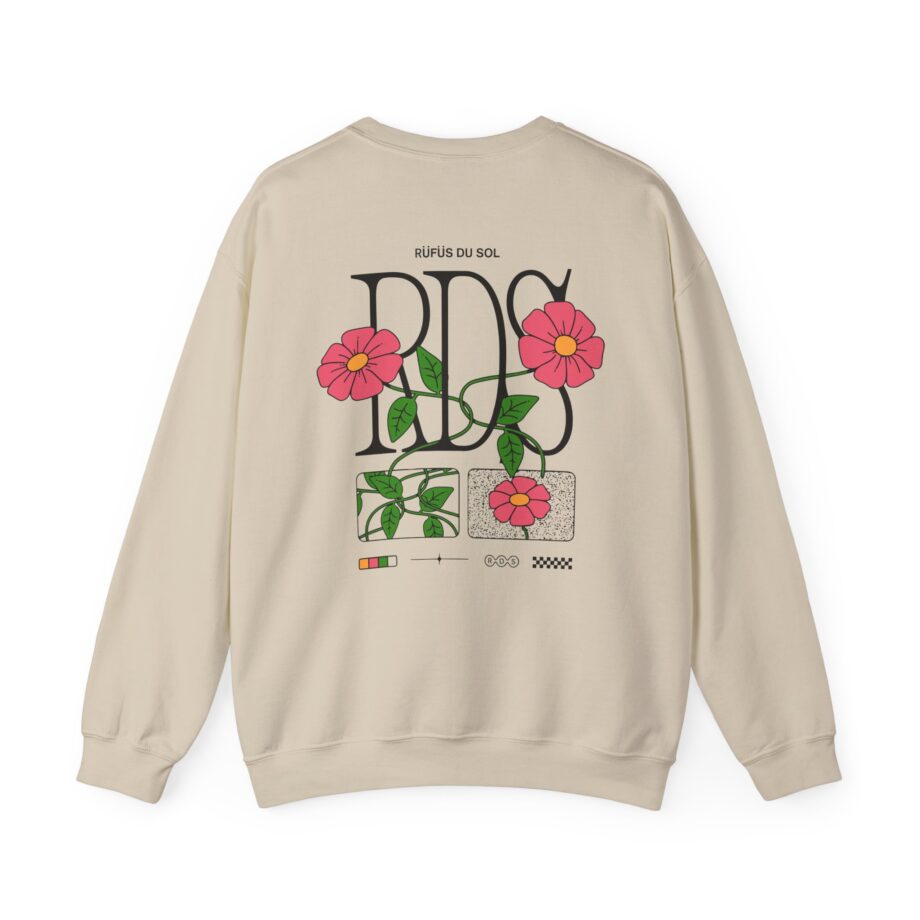 Rufus Du Sol Flower Ecru Unisex Heavy Blend™ Crewneck Sweatshirt