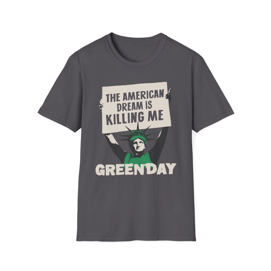 Green Day Lady Liberty Protest Unisex Softstyle T-shirt