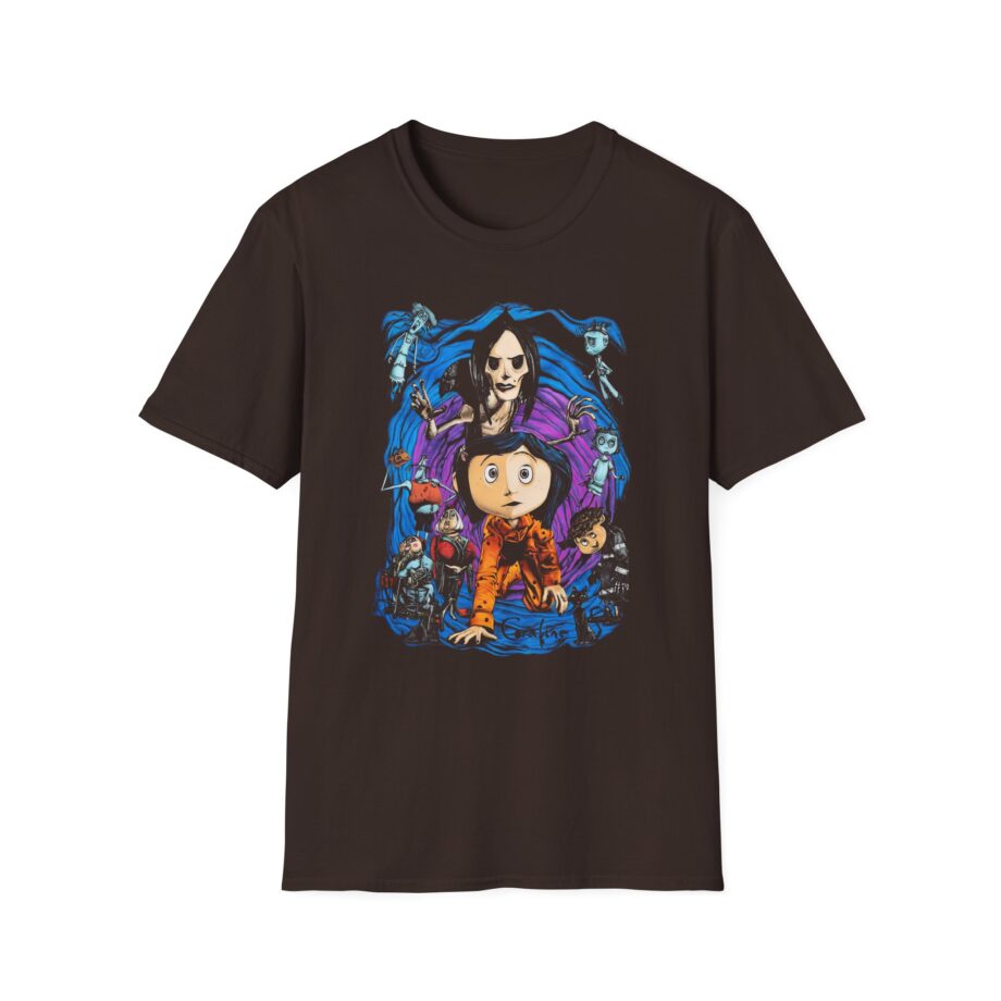 Coraline Spiral Tunnel Character Unisex Softstyle T-shirt
