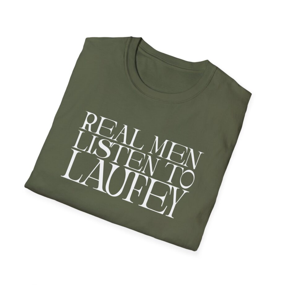 Real Men Listen to Laufey Unisex Softstyle T-Shirt