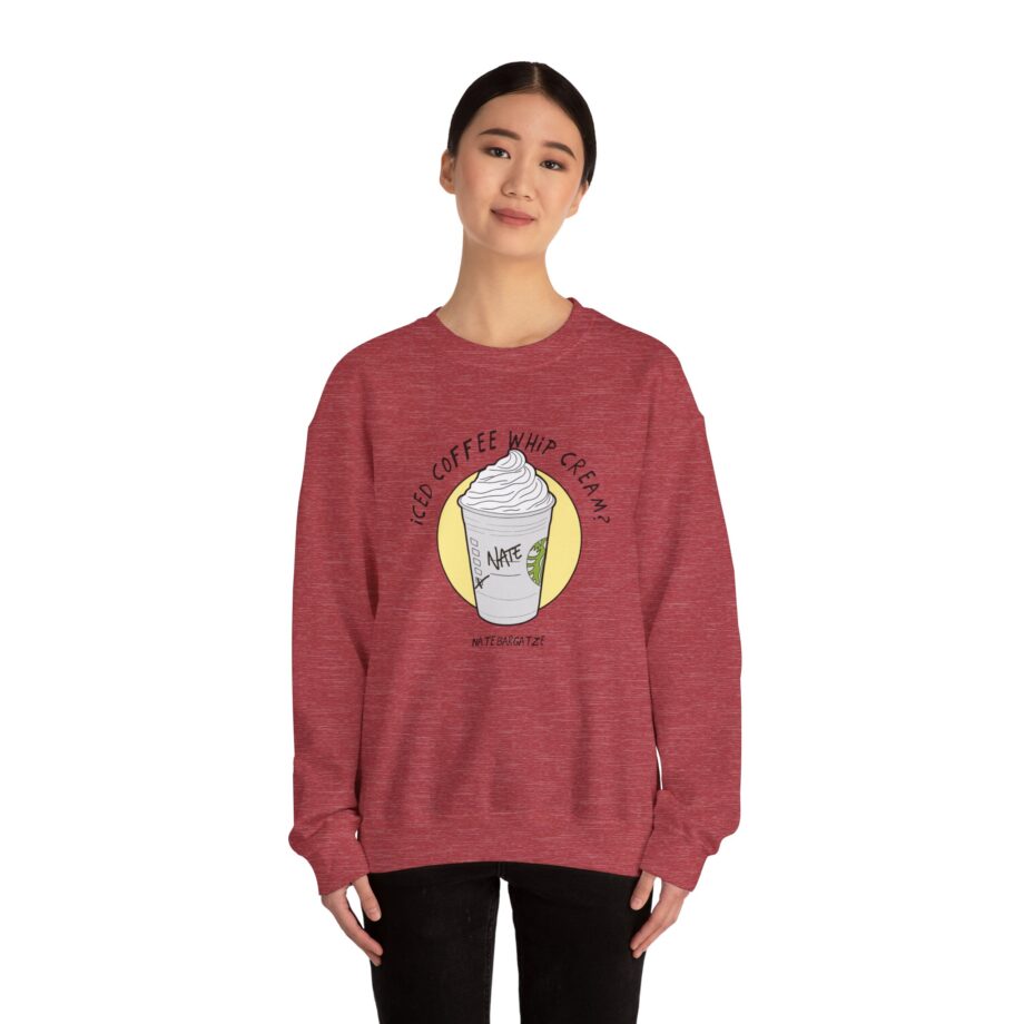 Nate Bargatze - Iced Coffee Whip Cream? Unisex Heavy Blend™ Crewneck Sweatshirt
