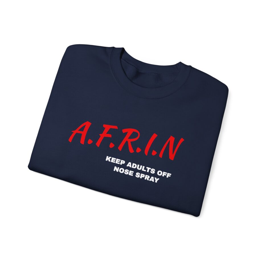 Nate Bargatze Afrin Keep Adults of Nose Spray Unisex Heavy Blend™ Crewneck Sweatshirt