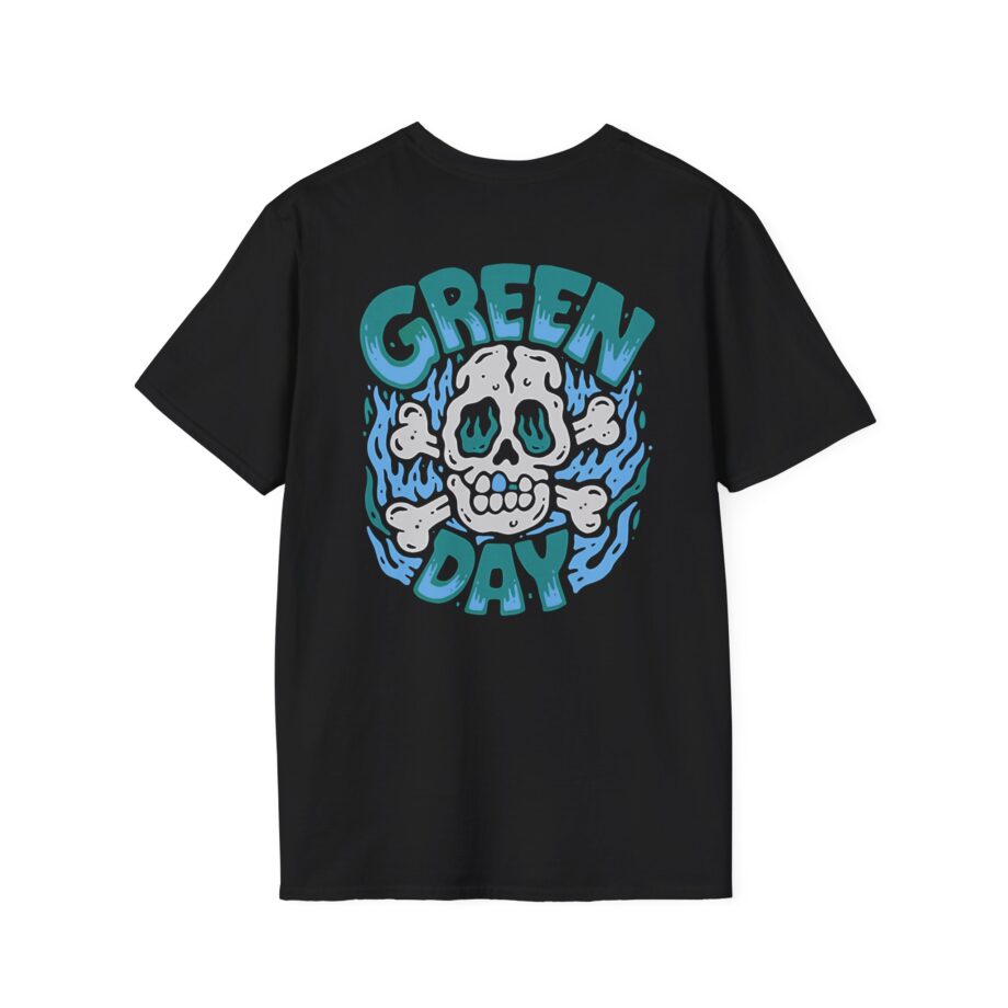 Green Day Blue Skull Unisex Softstyle T-shirt