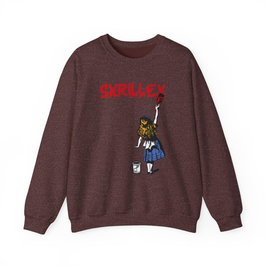 Skrillex red girl Unisex Heavy Blend™ Crewneck Sweatshirt